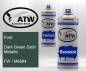 Preview: Ford, Dark Green Satin Metallic, FW / M6884: 400ml Sprühdose + 400ml Klarlack - Set, von ATW Autoteile West.